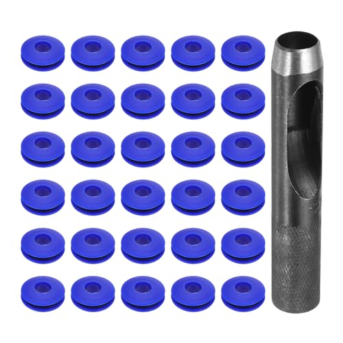 QUARKZMAN 31 Stück Ösen Werkzeug Kit, Ösen Set 12mm Rundlocheisen Ösenzange Kunststoffösen Kunststoff Ösen Scheiben Rostfrei für LKW Abdeckplane Textil Poolplane Zelte Sonnensegel, Blau QUARKZMAN 31 Stück Ösen Werkzeug Kit, Ösen Set 12mm Rundlocheisen Ösenzange Kunststoffösen Kunststoff Ösen Scheiben Rostfrei für LKW Abdeckplane Textil Poolplane Zelte Sonnensegel, Blau von QUARKZMAN