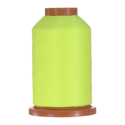 QUARKZMAN 40D/2 Nähfaden 1100 Yards Polyester Haushaltsnähfaden Handstich Polyesterkordel für Kleidungsnähte Schuhbeutelreparatur DIY-Basteln Neon Gelb von QUARKZMAN