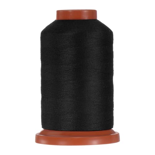 QUARKZMAN 40D/2 Nähgarn 1100 Yards Polyester Haushaltsnähfaden Handstich Polyestergarn für Kleidungsnähen Schuhbeutelreparatur DIY-Basteln Schwarz von QUARKZMAN