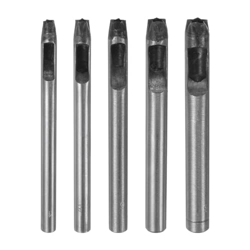 QUARKZMAN 5-teiliges Lederlochstanzer-Set 4mm-8mm Stahl Hohle Rundlochstanzer Leder Lochstanzer für Gürtel, Uhrenarmband, Papier, Kunststoff, Lederhandwerk QUARKZMAN 5-teiliges Lederlochstanzer-Set 4mm-8mm Stahl Hohle Rundlochstanzer Leder Lochstanzer für Gürtel, Uhrenarmband, Papier, Kunststoff, Lederhandwerk von QUARKZMAN