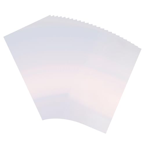 QUARKZMAN 50 Blätter hitzereaktives Folienpapier, 20x29cm Laser Silber Folienübertragungsblätter Toner reaktive Folie Übertragungsfolie für Basteln DIY Kartenherstellung Albumdekoration von QUARKZMAN