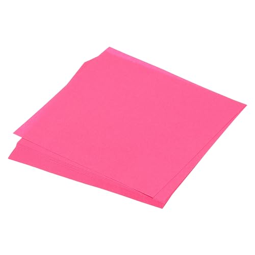 QUARKZMAN 50 Blatt Origami Papier, doppelseitiges Bastelpapier fluoreszierendes Pink 7,5 x 7,5 cm Bastelpapier Set 70 g/m², Faltpapier Quadratisch für DIY, Schul-Kunsthandwerksprojekte von QUARKZMAN