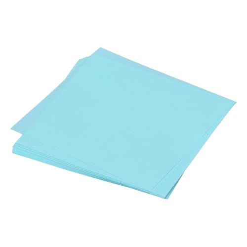 QUARKZMAN 50 Blatt Origami Papier, doppelseitiges Bastelpapier hellblau 13 x 13 cm Bastelpapier Set 70 g/m², Faltpapier Quadratisch für Kinder-Erwachsene, DIY, Schul-Kunsthandwerksprojekte von QUARKZMAN