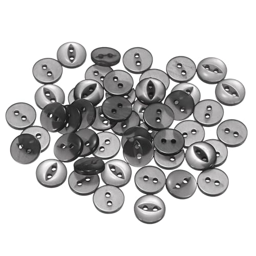 QUARKZMAN 50 Stück Knöpfe 10 mm Harzknöpfe 2 Löcher Rund Bastelknöpfe Kinderknöpfe Klein Babyknöpfe Nähen Mini Buttons zum Annähen T-Shirt Kleidung Scrapbooking Dekorieren, Grau QUARKZMAN 50 Stück Knöpfe 10 mm Harzknöpfe 2 Löcher Rund Bastelknöpfe Kinderknöpfe Klein Babyknöpfe Nähen Mini Buttons zum Annähen T-Shirt Kleidung Scrapbooking Dekorieren, Grau von QUARKZMAN