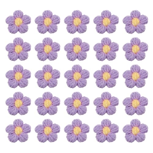 QUARKZMAN 50 Stück Blumen Aufnäher, Häkelblumenblüten Handgemachte Häkelblumen Applikationen Verzierungen für DIY Haar Kleid Hochzeit Party Handwerk, Lila und Gelb QUARKZMAN 50 Stück Blumen Aufnäher, Häkelblumenblüten Handgemachte Häkelblumen Applikationen Verzierungen für DIY Haar Kleid Hochzeit Party Handwerk, Lila und Gelb von QUARKZMAN