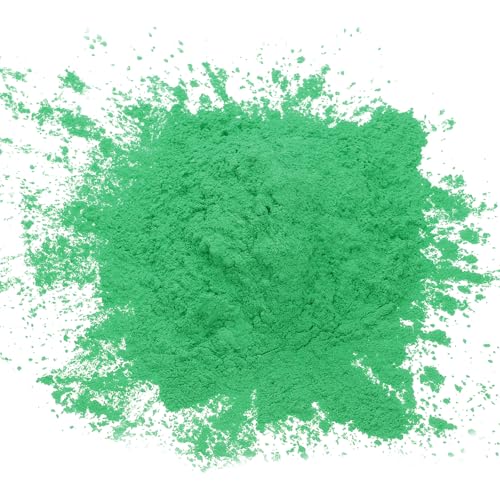 QUARKZMAN 50g/1.8oz Mica Pulver Natürliche Harz Epoxid Pigment Pulver für Gießharz, Autolack, DIY Kunst und Handwerk, Goldenes Grün von QUARKZMAN