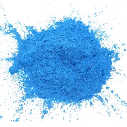 QUARKZMAN 50g/1.8oz Mica Pulver Natürliche Harz Epoxid Pigment Pulver für Gießharz, Autolack, DIY Kunst und Handwerk, Interferenz Blau von QUARKZMAN