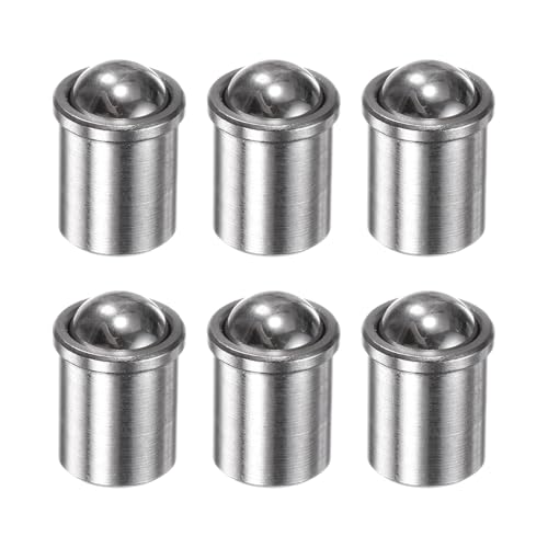 QUARKZMAN 6 Stück Kugeldruckstift 10x13mm 304 Edelstahl Präzisions-Positionierungsperlen Kugelspitzen-Federdruckstifte Kugelfangverschluss für Türmechanische Geräte Klemmen Möbel von QUARKZMAN