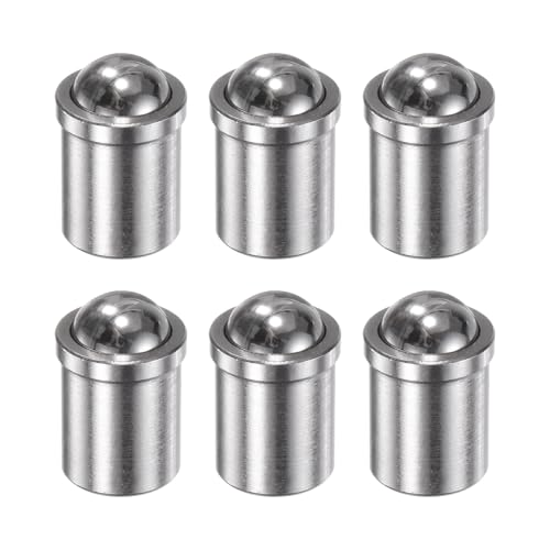 QUARKZMAN 6 Stück Kugeldruckstift 12x16mm 304 Edelstahl Präzisions-Positionierungsperlen Kugelspitzen-Federdruckstifte Kugelfangriegel für Türmechanische Geräte Klemmen Möbel von QUARKZMAN