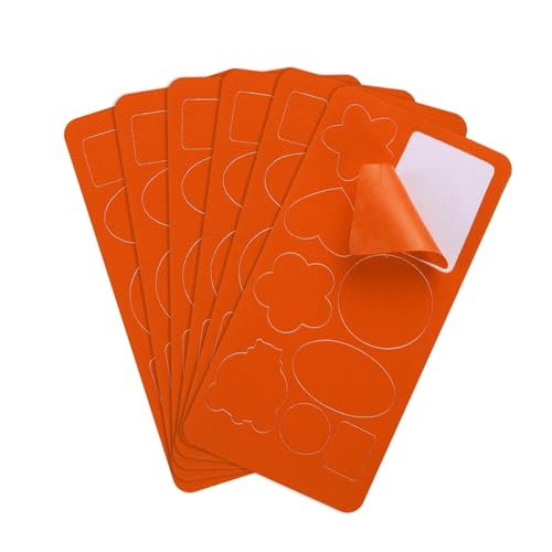 QUARKZMAN 6 Stück Reparaturflicken 10 x 20mm Reparatur Patches Flicken Selbstklebend Stoff, Wasserfester Reparatur für Daunenjacke, Zelt, Schlafsack, Autositz (9 Muster, Orange) von QUARKZMAN