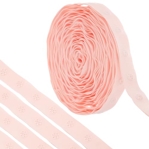QUARKZMAN 6 Yard Snap Button Tape zum Nähen, Baumwoll-Snap-Button-Borte Schnellverschluss-Schnallenband für Kleidung Stoff DIY Handwerk, Misty Rose QUARKZMAN 6 Yard Snap Button Tape zum Nähen, Baumwoll-Snap-Button-Borte Schnellverschluss-Schnallenband für Kleidung Stoff DIY Handwerk, Misty Rose von QUARKZMAN