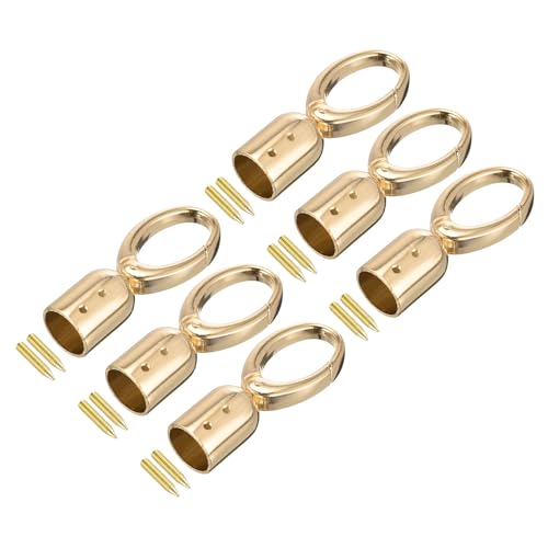 QUARKZMAN 6Stk Kordel Endkappe 15mm/0.6" Endkappe Trommel Perlen Endstücke Schnur mit Schrauben Suche für Tassel Schmuck Herstellung Tasche Riemen Basteln Gold von QUARKZMAN