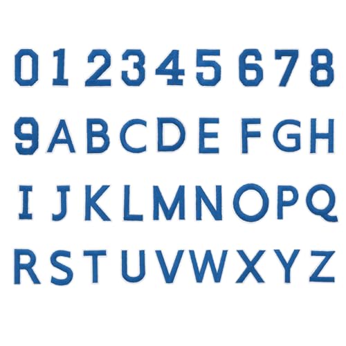 QUARKZMAN 72 Stück Bügelbuchstaben und zahlen, 1,5 Zoll A-Z Buchstaben Patches und 0-9 Zahlen Patches für Kleidung Blaue Bügelzahlen Kleine gestickte Aufnäher für Jacken Kleidung Socken DIY QUARKZMAN 72 Stück Bügelbuchstaben und zahlen, 1,5 Zoll A-Z Buchstaben Patches und 0-9 Zahlen Patches für Kleidung Blaue Bügelzahlen Kleine gestickte Aufnäher für Jacken Kleidung Socken DIY von QUARKZMAN