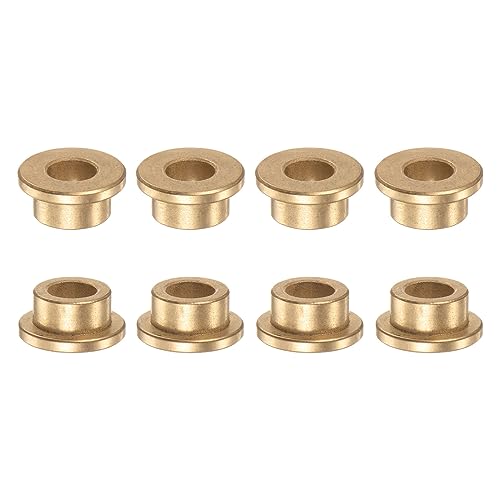 QUARKZMAN 8Stk Flansch Lager Hülse 10mm Bohrung 16mm AD 10mm Länge 3mm Flansch Dicke Bronze Buchse Selbstschmierende Gleitbuchsen Hülse für Industrieanlagen von QUARKZMAN