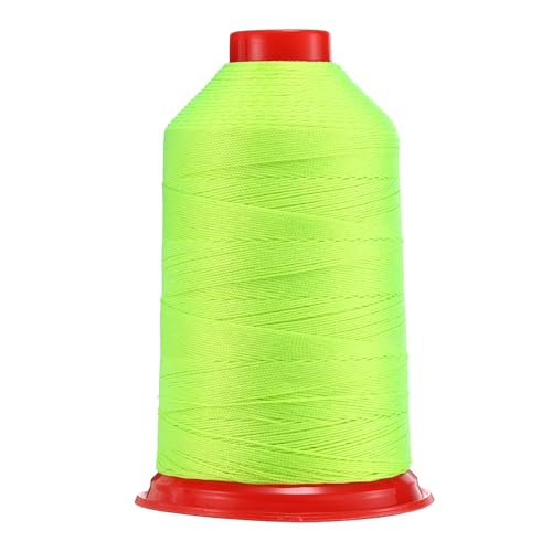 QUARKZMAN 962 Yards Bonded Nylon Nähgarn Größe 630D/3 Nähen-Schweres Duty Nylon Polstergarn Outdoor-Garn für Leder Jeans und Webhandwerk Maschine DIY Neon Grün von QUARKZMAN