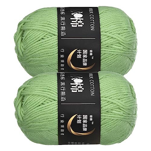 QUARKZMAN Acryl Garn Strähnen 2 Pack von 50g/1.76oz Weich Häkeln Garne für Stricken und Häkeln Handwerk Projekt Grün von QUARKZMAN