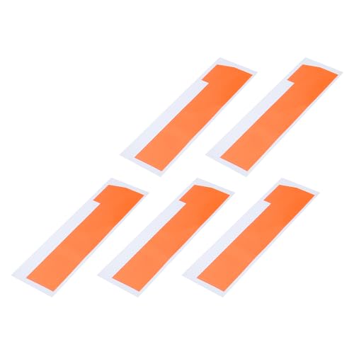 QUARKZMAN Bügelbare Zahlen 1 Heat Transfer 8" Orange Einzelne Nummer Weiche Bügelbare Zahlen Patches für Teamuniform Sport T-Shirt Fußball Basketball Baseball Packung mit 5 von QUARKZMAN