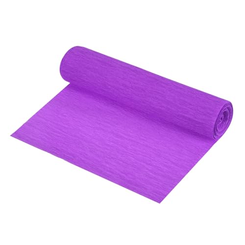 QUARKZMAN Crepe Papier Roll Crepe Papier Dekoration 8,3 Fuß lang 5,9 Zoll breit für Hochzeitszeremonie Verschiedene Festivals Dekoration, Violett von QUARKZMAN