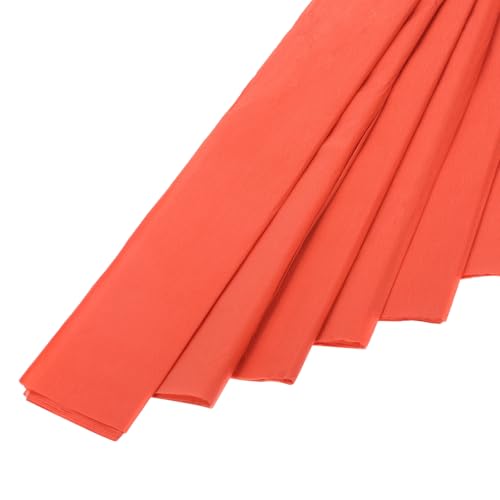 QUARKZMAN Crepe Papier Rollen Crepe Papier Dekoration 5,2 Fuß lang 21,3 Zoll breit für Hochzeitszeremonie Verschiedene Festdekorationen, Orange Rot von QUARKZMAN