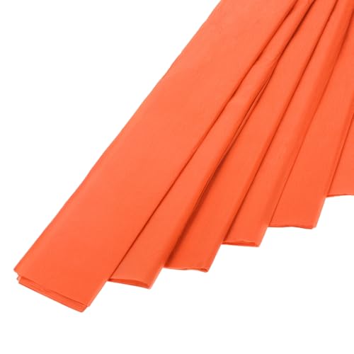 QUARKZMAN Crepe Papier Rollen Crepe Papier Dekoration 5,2 Fuß lang 21,3 Zoll breit für Hochzeitszeremonie Verschiedene Festivals Dekoration, Orange von QUARKZMAN