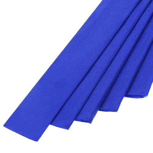 QUARKZMAN Crepe Papier Rollen Crepe Papier Dekoration 5,2ft lang 21,3 Zoll breit für Hochzeitszeremonie Verschiedene Festivals Dekoration, Blau von QUARKZMAN