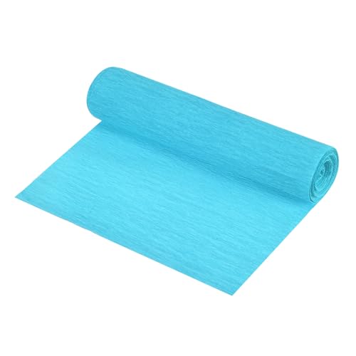 QUARKZMAN Crepe Papier Rollen Crepe Papier Dekoration 8,3 Fuß lang 5,9 Zoll breit für Hochzeitszeremonie Verschiedene Festdekorationen, Seeblau von QUARKZMAN