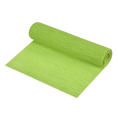 QUARKZMAN Crepe Papier Rollen Crepe Papier Dekoration 8,3ft Lang 5,9 Zoll Breit für Hochzeitszeremonie Verschiedene Festivals Dekoration, Grün von QUARKZMAN