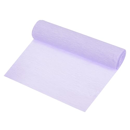 QUARKZMAN Crepe Papier Rollen Crepe Papier Dekoration 8,3ft Lang 5,9 Zoll Breit für Hochzeitszeremonie Verschiedene Festivals Dekoration, Hell Lila von QUARKZMAN