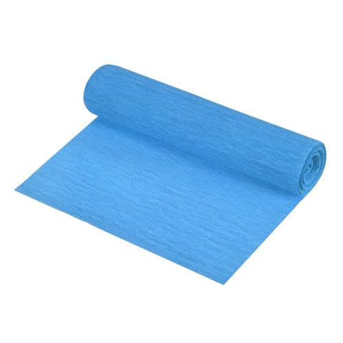 QUARKZMAN Crepe Papier Rollen Crepe Papier Dekoration 8,3ft Lang 5,9 Zoll Breit für Hochzeitszeremonie Verschiedene Festivals Dekoration, Hellblau von QUARKZMAN