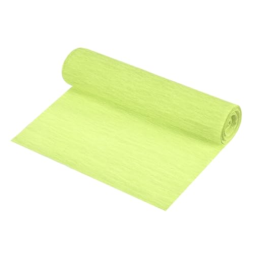 QUARKZMAN Crepe Papier Rollen Crepe Papier Dekoration 8,3ft Lang 5,9 Zoll Breit für Hochzeitszeremonie Verschiedene Festivals Dekoration, Hellgrün von QUARKZMAN