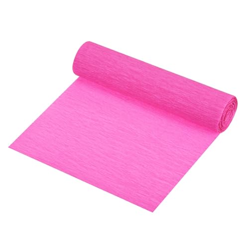 QUARKZMAN Crepe Papier Rollen Crepe Papier Dekoration 8,3ft Lang 5,9 Zoll Breit für Hochzeitszeremonie Verschiedene Festivals Dekoration, Pfirsichrot von QUARKZMAN