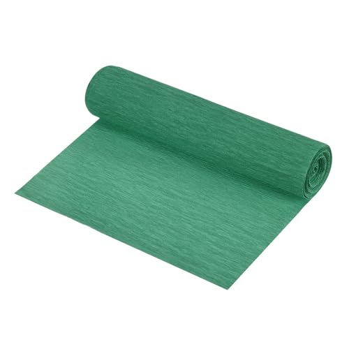 QUARKZMAN Crepe Papier Rollen Crepe Papier Dekoration 8,3ft Lang 5,9 Zoll Breit für Hochzeitszeremonie Verschiedene Festivals Dekoration, Schwarz Grün von QUARKZMAN