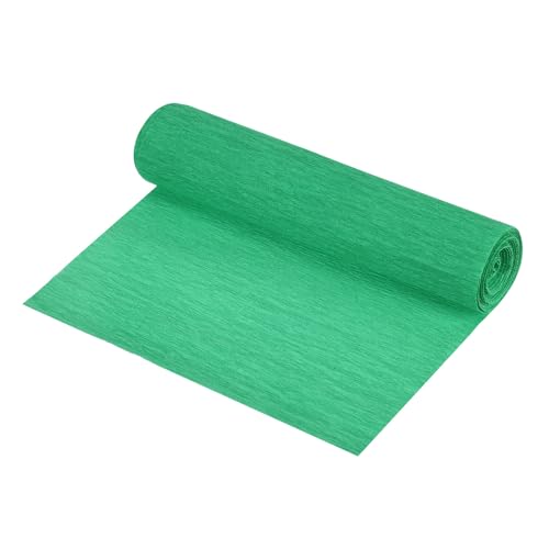 QUARKZMAN Crepe Papier Rollen Crepe Papier Dekoration 8,3ft Lang 5,9 Zoll Breit für Hochzeitszeremonie Verschiedene Festivals Dekoration, Weihnachtsgrün von QUARKZMAN