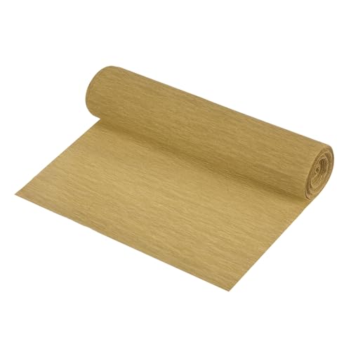 QUARKZMAN Crepe Papier Rollen Crepe Papier Dekoration 8,3ft lang 5,9 Zoll breit für Hochzeitszeremonie Verschiedene Festivals Dekoration, Braun von QUARKZMAN