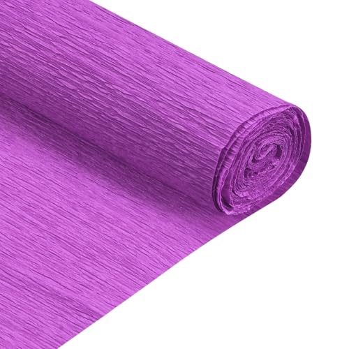 QUARKZMAN Crepe Papier Rollenn 8 Fuß lang 20 Zoll breit für verschiedene große hängende Party Hintergrund DIY Dekoration, DIY Zubehör, Lila Rot Packung mit 2 von QUARKZMAN