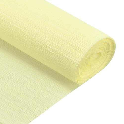 QUARKZMAN Crepe Papier Rollenn 8 ft lang 20 Zoll breit für verschiedene große hängende Party Hintergrund DIY Dekoration, DIY Zubehör, Dunkelgelb Packung mit 2 von QUARKZMAN