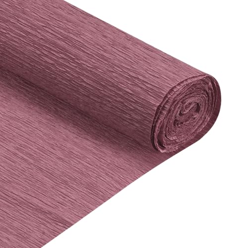 QUARKZMAN Crepe Papier Rollenn 8 ft lang 20 Zoll breit für verschiedene große hängende Party Hintergrund DIY Dekoration, DIY Zubehör, Tiefrot Packung mit 2 von QUARKZMAN