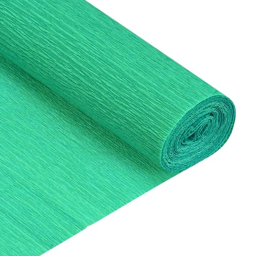 QUARKZMAN Crepe Papier Rollenn 8 ft lang 20 Zoll breit für verschiedene große hängende Party Hintergrund DIY Dekoration, DIY Zubehör, Weihnachtsgrün Packung mit 2 von QUARKZMAN