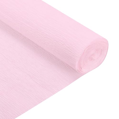 QUARKZMAN Crepe Papier Rolls 7.5ft Long 20 Inch Wide for Various Large Hanging Party Backdrop DIY Dekorations, DIY Supplies, Pale Pink Color Pack of 3 von QUARKZMAN