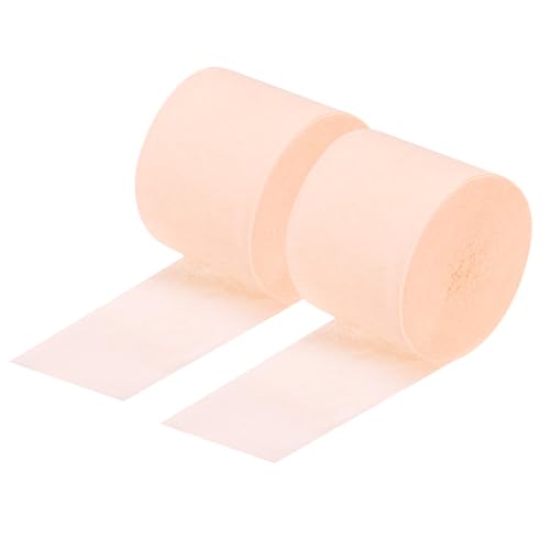 QUARKZMAN Crepe Papier Streamer Crepe Papier Dekoration 82ft Lang 1.8 Zoll Breit für Geburtstagsfeier Hochzeit Erntedankfest Weihnachtsdekorationen DIY, Mild Pink Packung mit 2 von QUARKZMAN