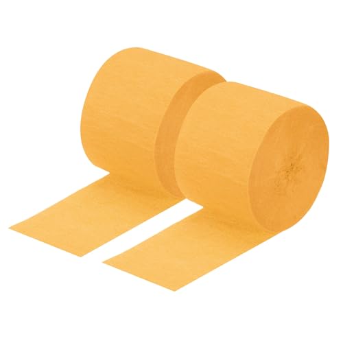 QUARKZMAN Crepe Papier Streamer Crepe Papier Dekoration 82ft Lang 1.8 Zoll Breit für Geburtstagsfeier Hochzeit Erntedankfest Weihnachtsdekorationen DIY, Staubiges Orange Packung mit 2 von QUARKZMAN