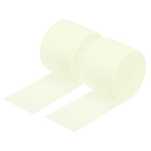 QUARKZMAN Crepe Papier Streamer Crepe Papier Dekoration 82ft Lang 1.8 Zoll Breit für Geburtstagsfeier Hochzeit Thanksgiving Weihnachtsdekorationen DIY, Creme Packung mit 2 von QUARKZMAN