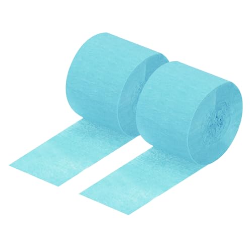 QUARKZMAN Crepe Papier Streamer Crepe Papier Dekoration 82ft Lang 1.8 Zoll Breit für Geburtstagsfeier Hochzeit Thanksgiving Weihnachtsdekorationen DIY, Dusty Blue Packung mit 2 von QUARKZMAN