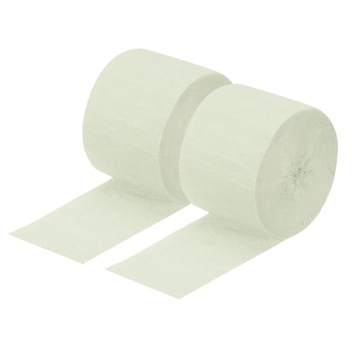 QUARKZMAN Crepe Papier Streamer Crepe Papier Dekoration 82ft Lang 1.8 Zoll Breit für Geburtstagsfeier Hochzeit Thanksgiving Weihnachtsdekorationen DIY, Hellgrau Packung mit 2 von QUARKZMAN