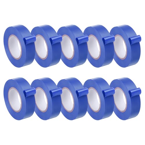 QUARKZMAN Elektrikerband, 3/4" x 66 ft Wasserdichtes Starkes Klebeband aus Gummi PVC Flammhemmendes Isolierband, Verwendung bei nicht mehr als 600V, Blau, 10 Stück von QUARKZMAN