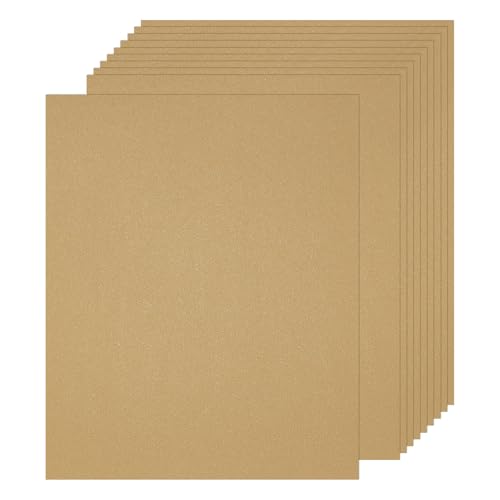 QUARKZMAN Glitzer Kartonpapier, 29,7 x 21 cm Beige Gold Glitzerpapierbögen, Metallisches Kartonpapier für Kunstbedarf, Papierbasteln, DIY Basteln von QUARKZMAN