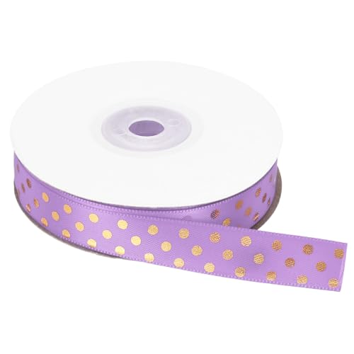 QUARKZMAN Grosgrain Bänder 25 Yards 5/8 Zoll Hell Lila mit Goldpunkten Band Schleifen Dekoration für Basteln Geschenkverpackung Hochzeit DIY Handgefertigt QUARKZMAN Grosgrain Bänder 25 Yards 5/8 Zoll Hell Lila mit Goldpunkten Band Schleifen Dekoration für Basteln Geschenkverpackung Hochzeit DIY Handgefertigt von QUARKZMAN