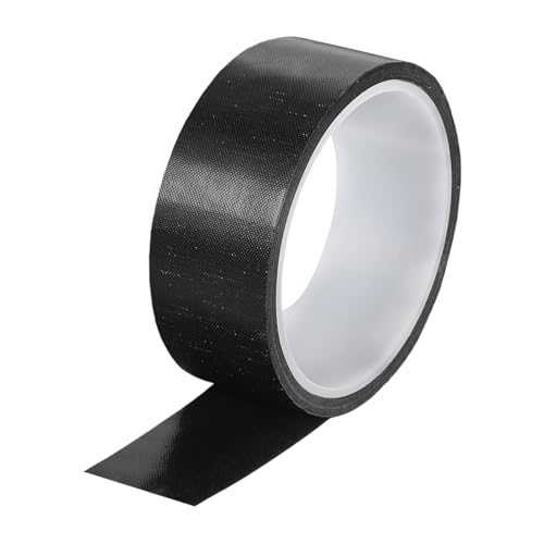 QUARKZMAN Hitzebeständiges Klebeband 35mm PTFE-beschichtetes Gewebeklebeband für Vakuumversiegelungen Klebeband 10m/33ft Schwarz 0,13mm Dicke von QUARKZMAN