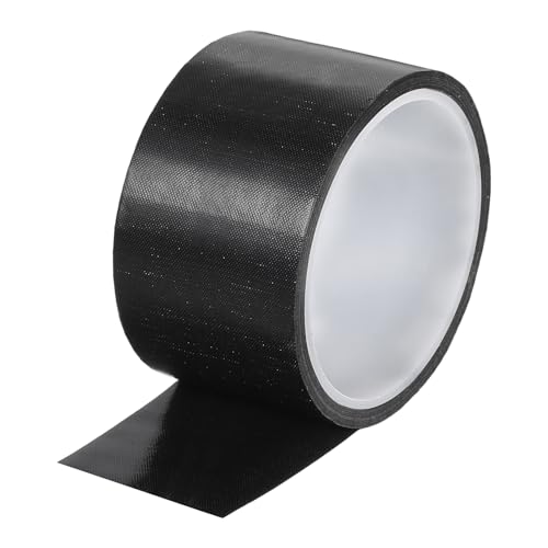 QUARKZMAN Hitzebeständiges Klebeband 50mm PTFE-beschichtetes Gewebeklebeband für Vakuumversiegelung Klebeband 10m/33ft Schwarz 0,13mm Dicke von QUARKZMAN