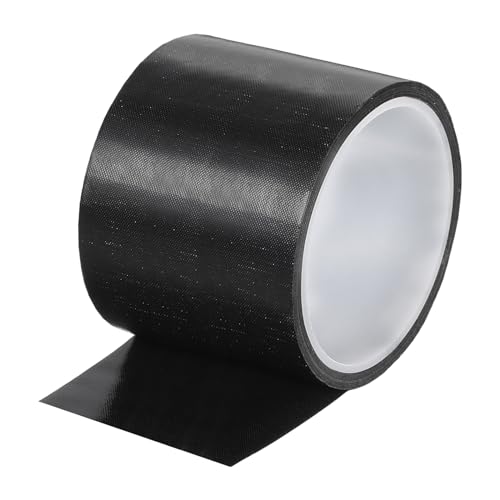 QUARKZMAN Hochtemperaturband 70mm PTFE-beschichtetes Gewebeklebeband hitzebeständiges Band für Vakuumversiegelungen Klebeband 10m/33ft Schwarz 0,13mm Dicke von QUARKZMAN